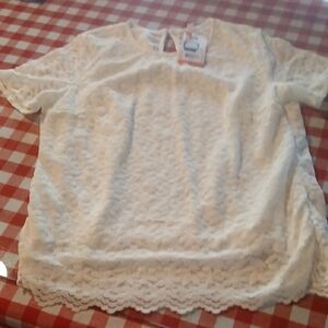 White Lace Women's Blouse